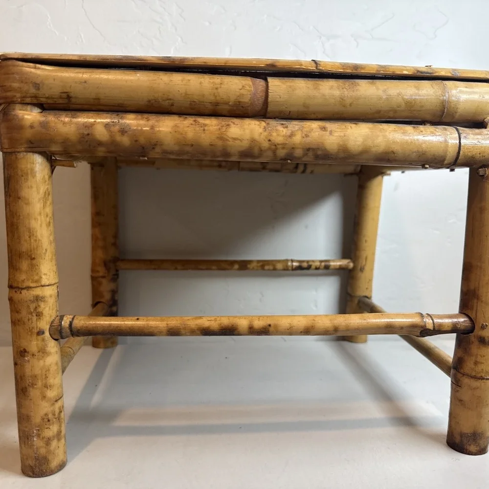 Vintage 1970s Boho Bamboo Rattan Made In People's Republic Of China Furniture